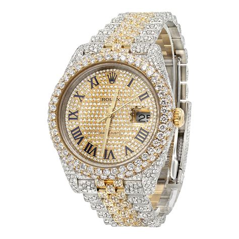 rolex watch with 5 rows of diamonds|rolex full diamond prix.